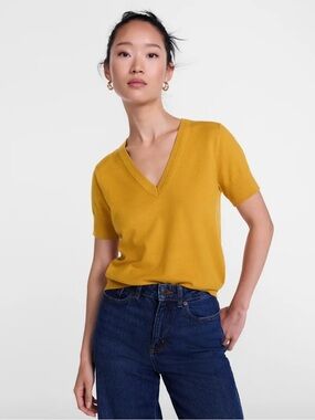Scenario Women's V-Neck Lightweight Pullover Jersey Knit Sweater NWT